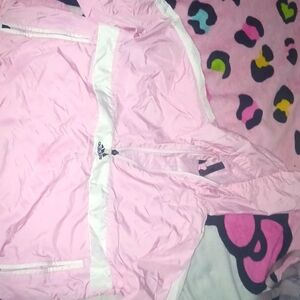 Pink Adidas windbreaker